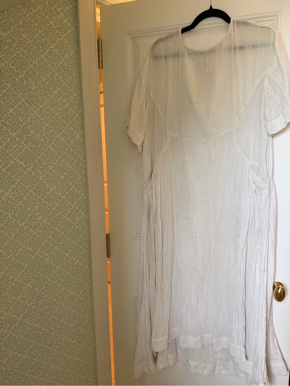 Free People White Short-Sleeve Maxi Dress